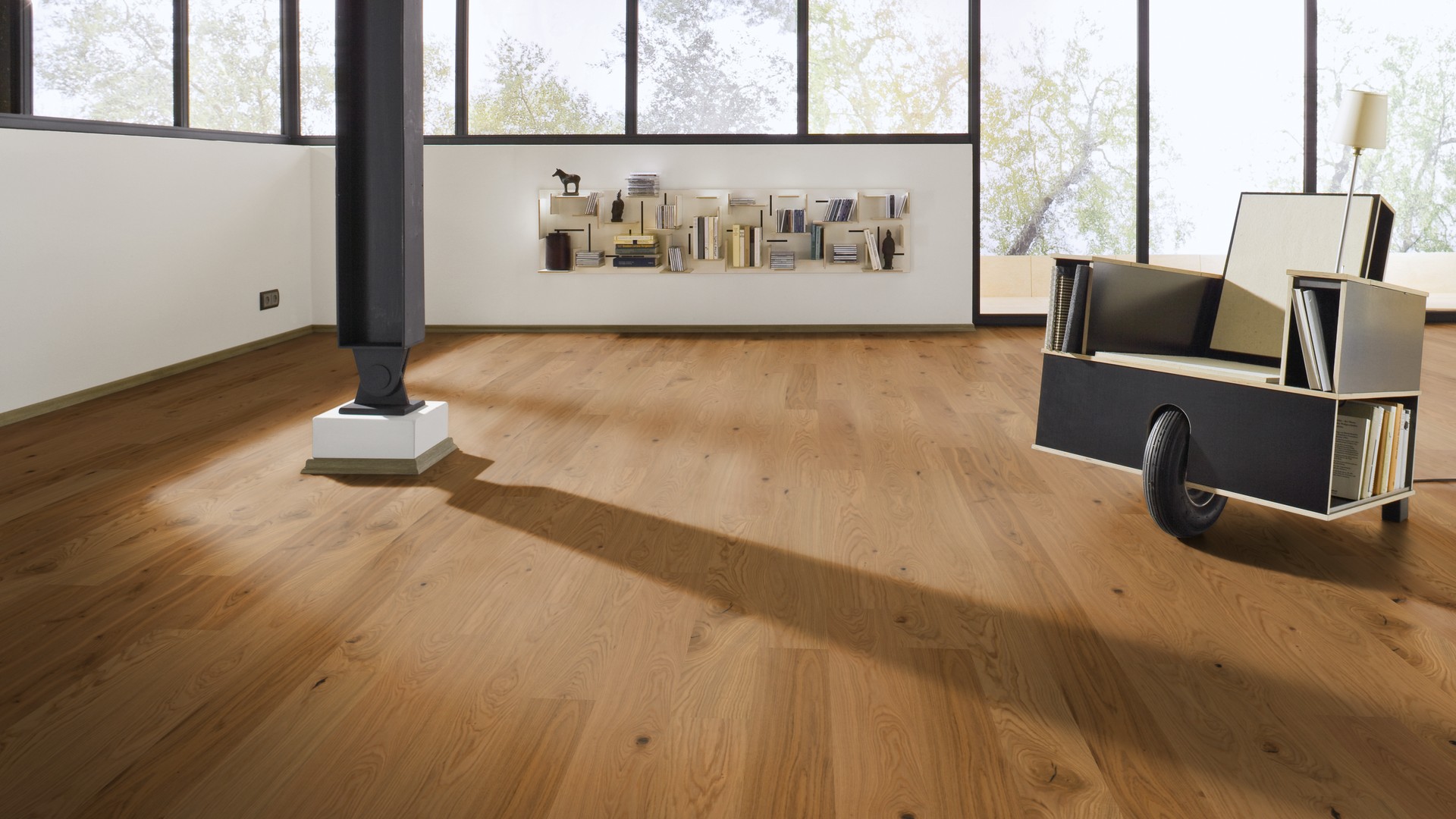 Паркетная доска Meister PS 300 Residence Дуб витал 8377 1187×142×13 фото в интерьере