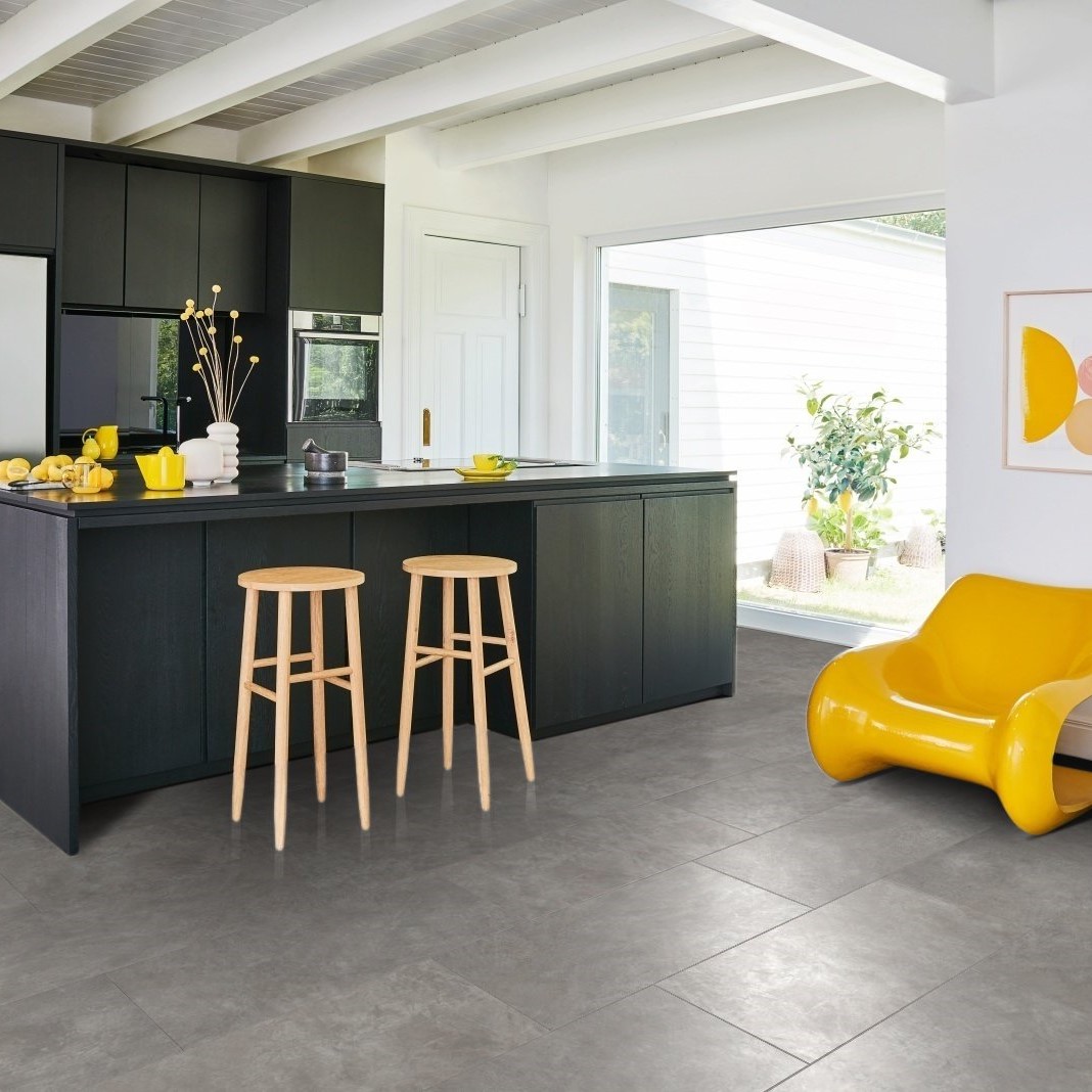 Ламинат Parador Trendtime 5 Бетон темно-серый 1743596 853×400×8 фото в интерьере