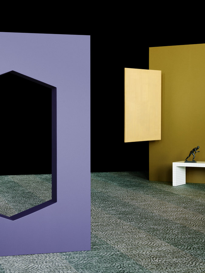 Виниловый пол Bolon плетёный Diversity Buzz Olive 109839 25000×2000×2,5 фото в интерьере