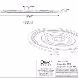 Потолочная розетка под покраску Orac Decor R40 74,5 см