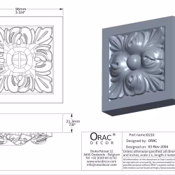 Дверной декор верхний под покраску Orac Decor D210