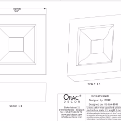 Дверной декор верхний под покраску Orac Decor D200