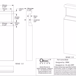 Дверной декор нижний под покраску Orac Decor D310
