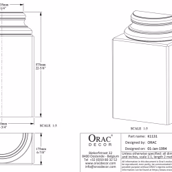 База полуколонны под покраску Orac Decor K1131