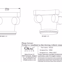 Капитель колонны под покраску Orac Decor K1122
