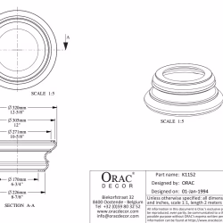 База колонны под покраску Orac Decor K1152