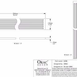 Пилястра под покраску Orac Decor K200
