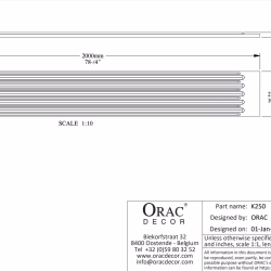 Пилястра под покраску Orac Decor K250
