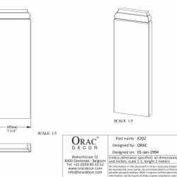 База пилястры под покраску Orac Decor K202