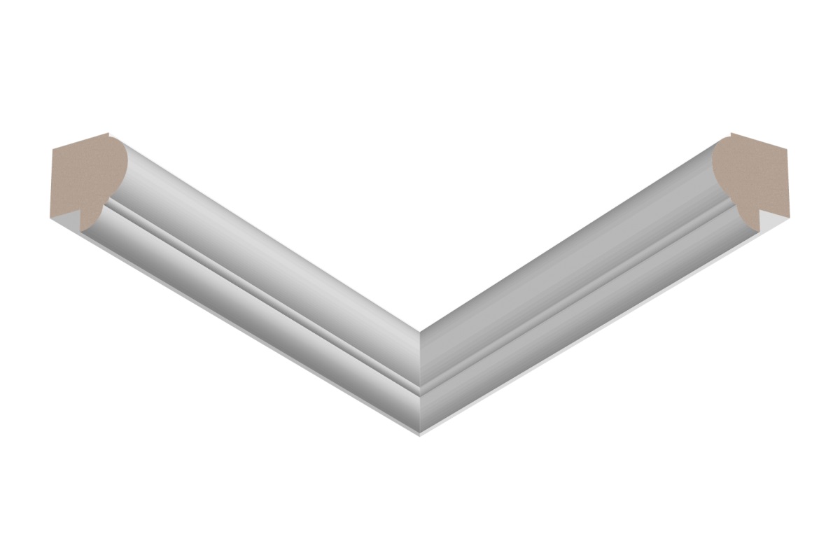 Финишный молдинг ЛДФ под покраску Ultrawood Trim 003 B 2440×31×33