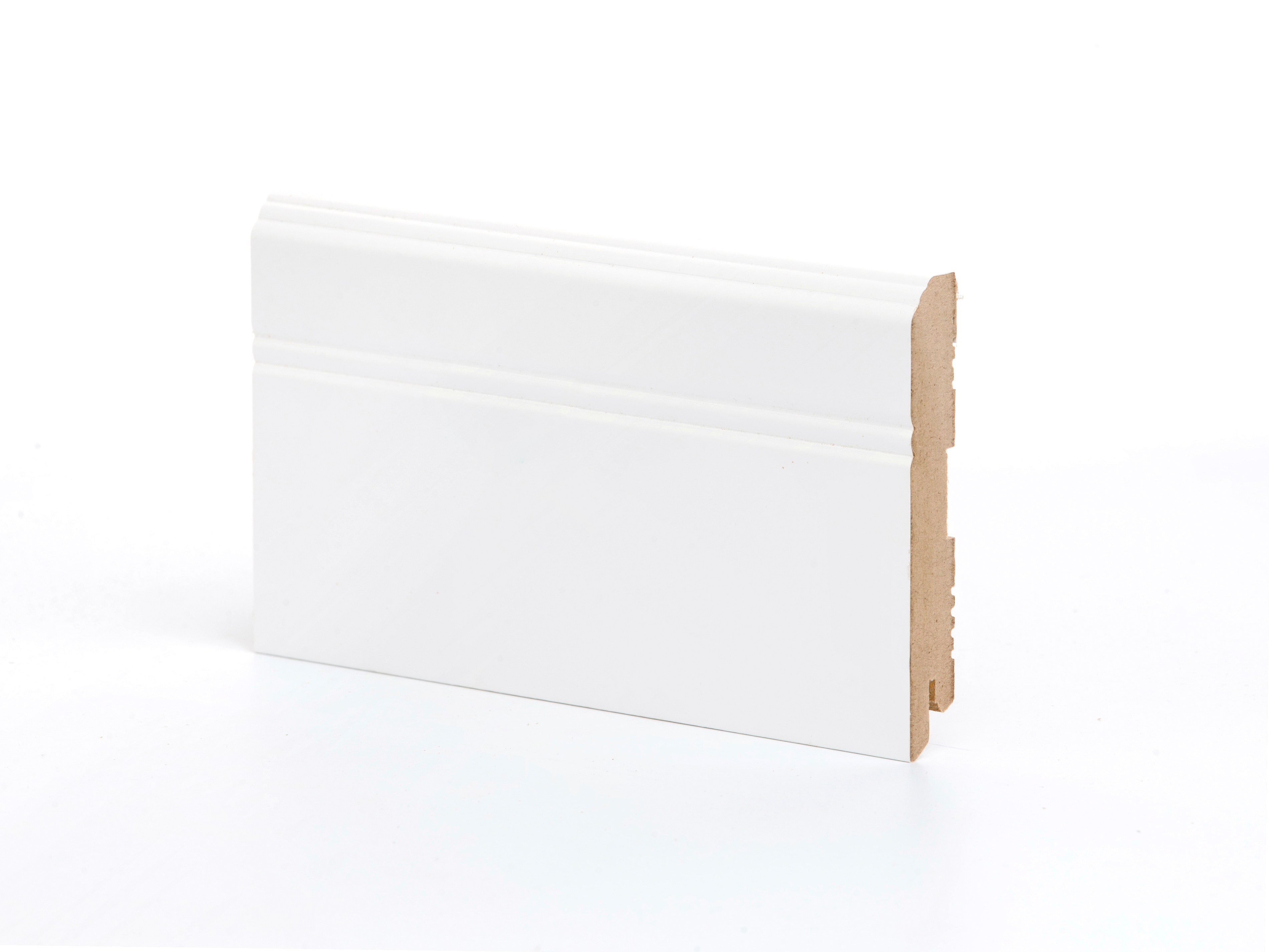 Плинтус МДФ крашеный Ликорн K-07 белый 2050×108×16