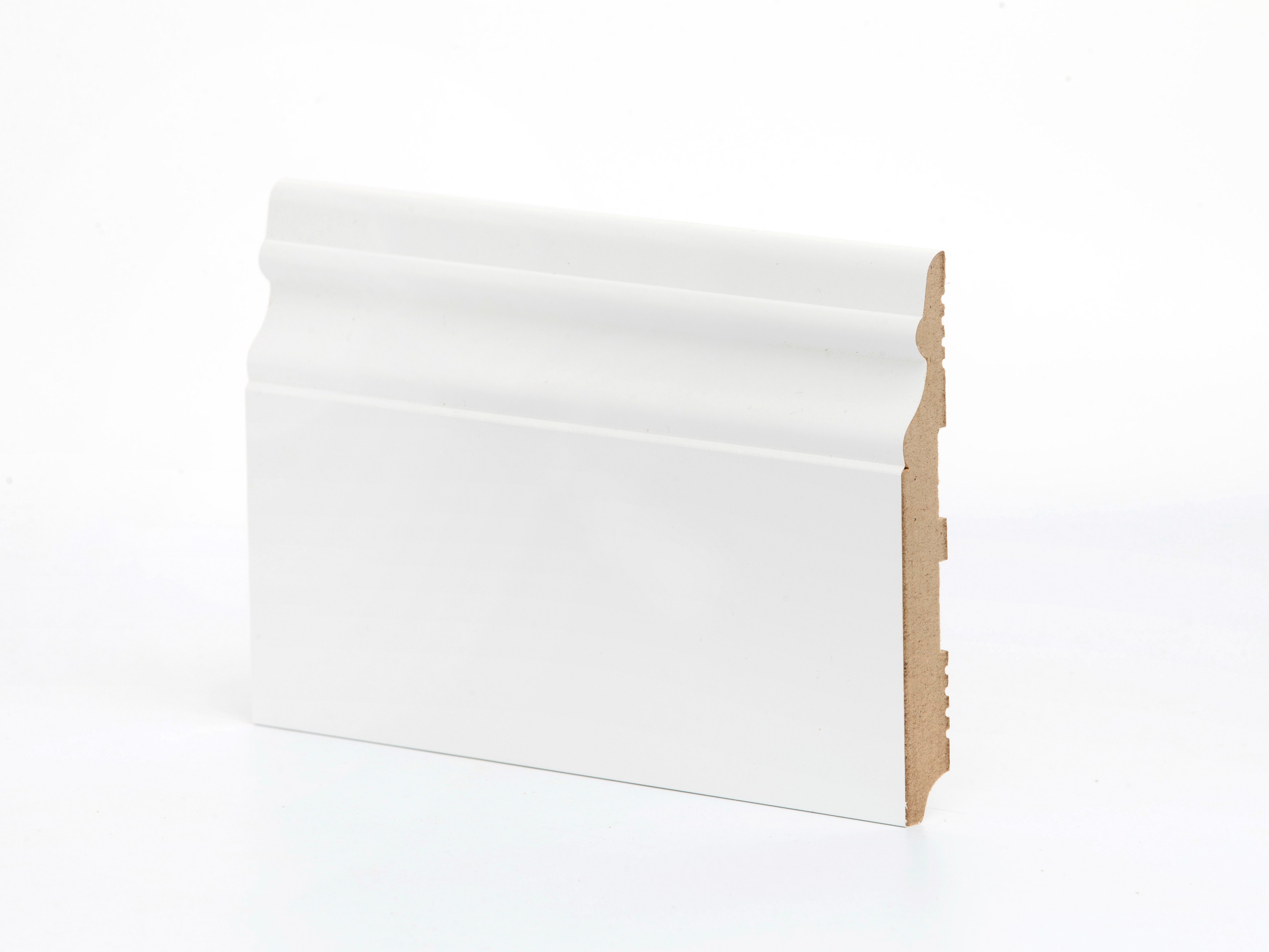 Плинтус МДФ крашеный Ликорн K-24 белый 2050×127×16