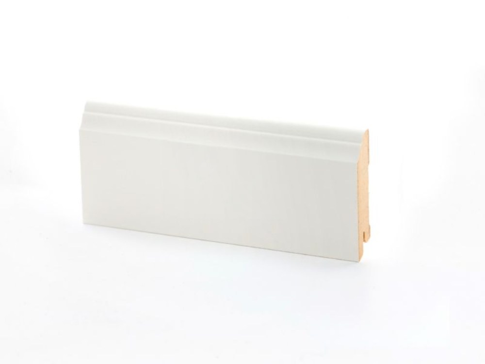 Плинтус МДФ крашеный Ликорн K-26 белый 2050×80×16