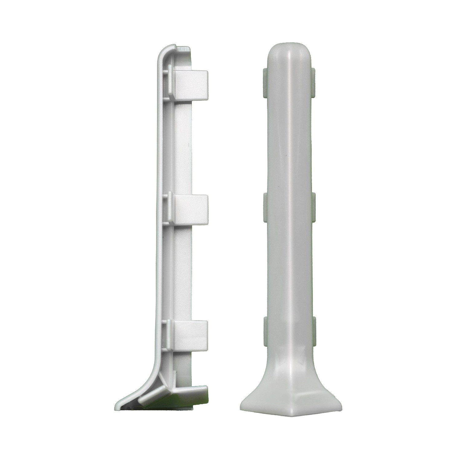 Угол пластиковый внешний для плинтуса Bonkeel ПЛ100 серый 2 шт/уп