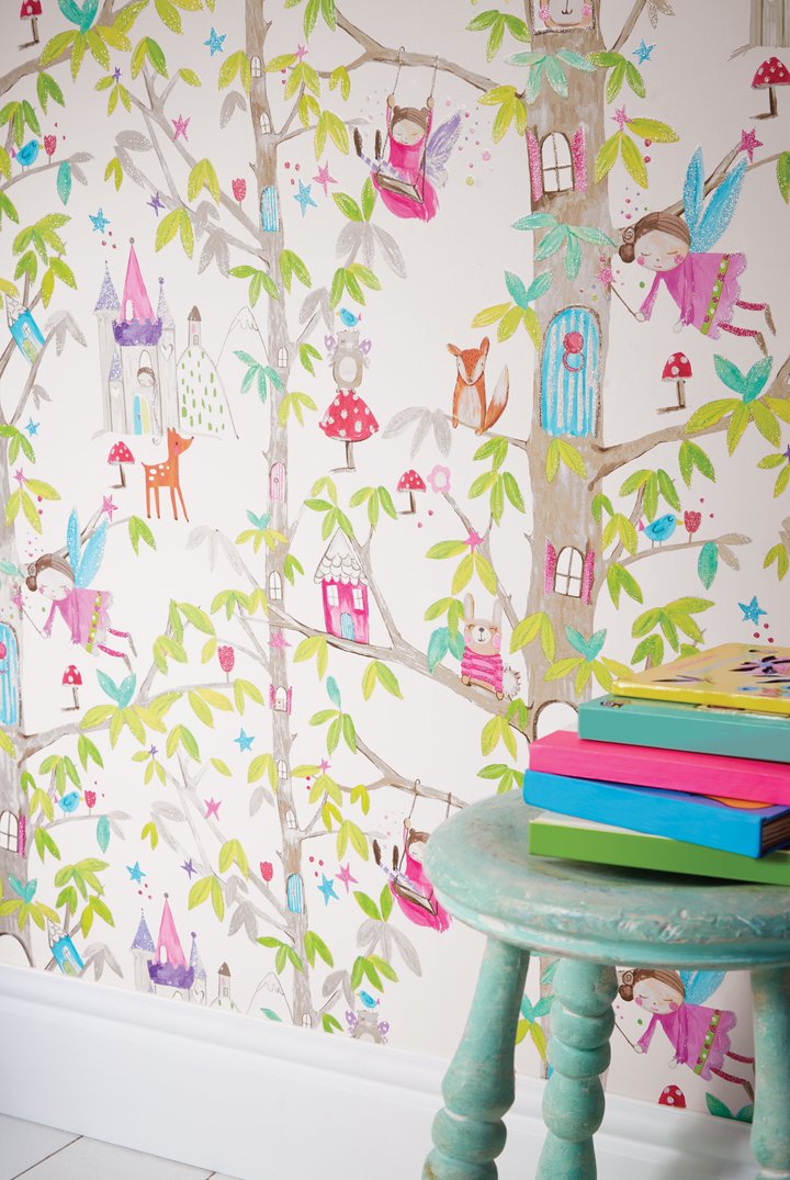Обои ArtHouse Children Woodland Fairies 667001 фото в интерьере
