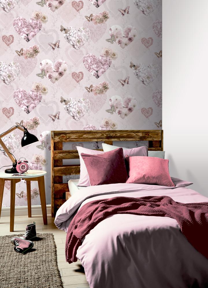 Обои ArtHouse Children Floral Hearts 692802 фото в интерьере