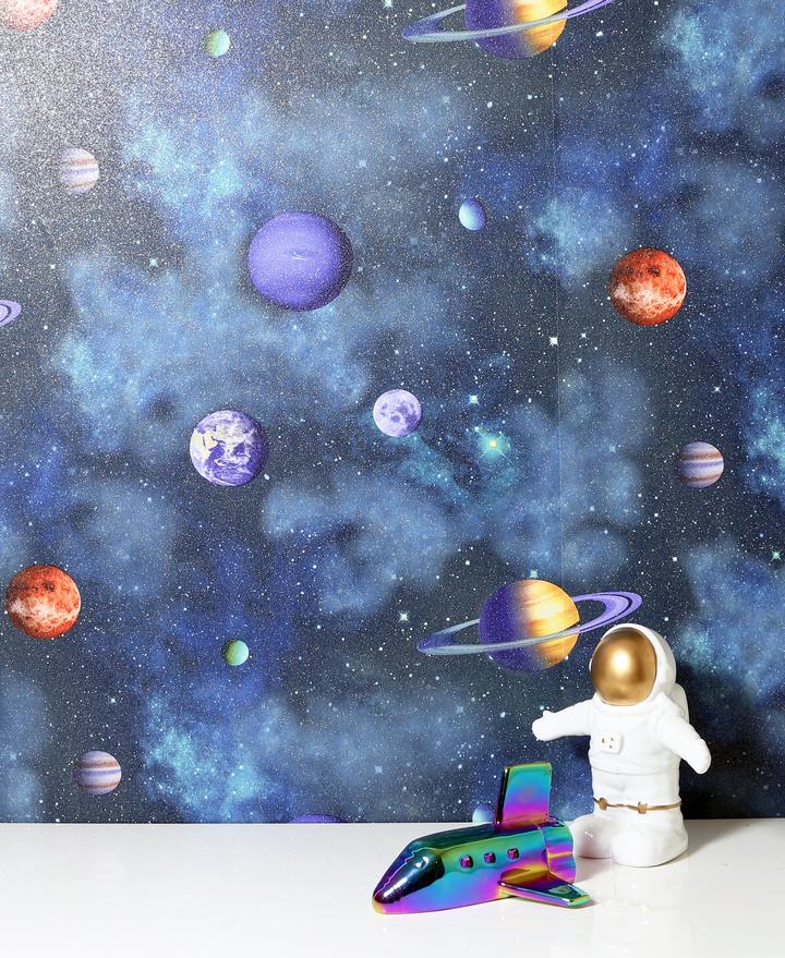 Обои ArtHouse Children Solar Navy 296000 фото в интерьере