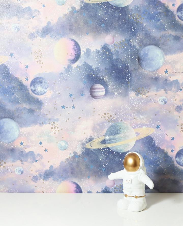 Обои ArtHouse Children Glitter Planets 292900 фото в интерьере