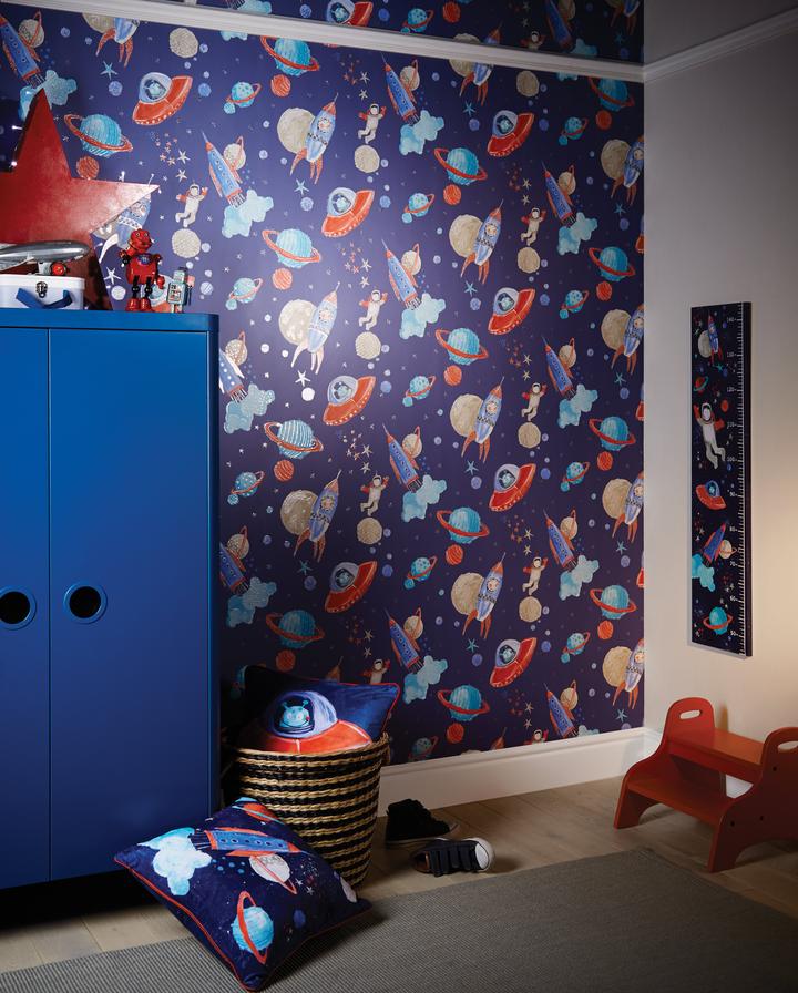 Обои ArtHouse Children Starship 668000 фото в интерьере