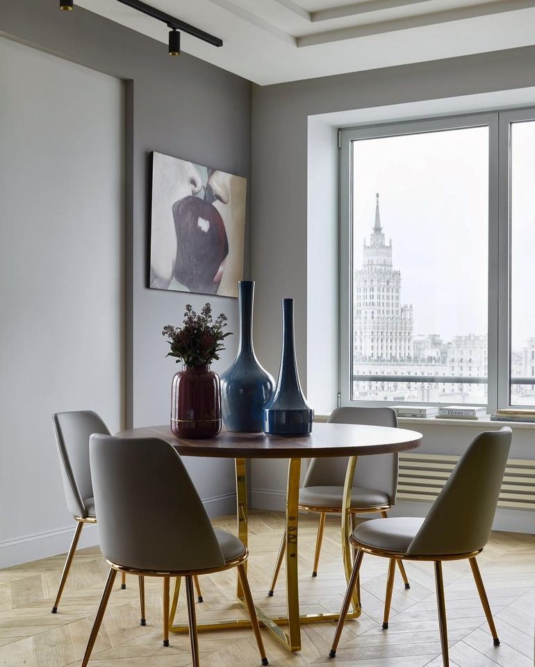 Краска Lanors Mons цвет Призрачная тень Ghostly Shadow 57 Eggshell 1 л фото в интерьере