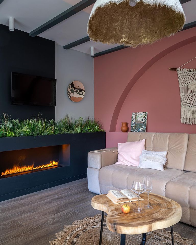 Краска Lanors Mons цвет Коралловый риф Coral Reef 77 Exterior 4.5 л фото в интерьере