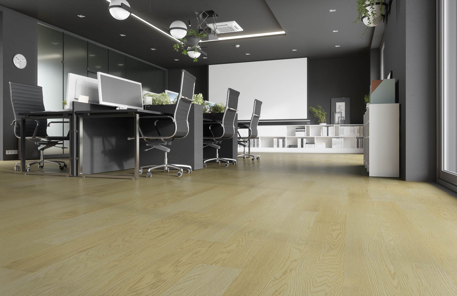 Кварцвиниловый SPC ламинат Fargo Comfort Дуб Сидней 64W970 1220×150×4 фото в интерьере