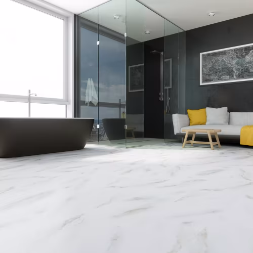 Кварцвиниловый SPC ламинат Fargo Stone Белый Мрамор 6089-1 600×300×4