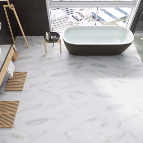 Кварцвиниловый SPC ламинат Fargo Stone Белый Мрамор 6089-1 600×300×4