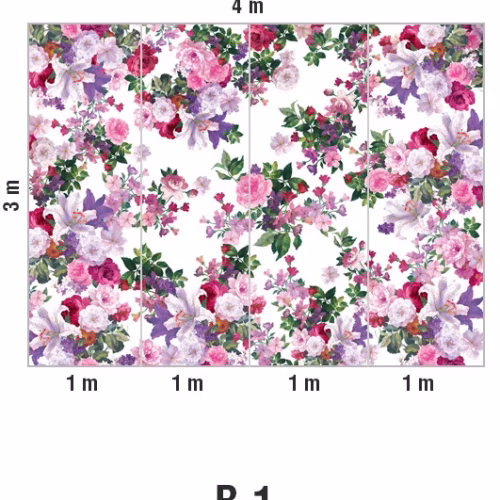Панно Loymina Classic vol. II French bouquet V9 002 B1 3х4 м