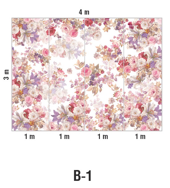 Панно Loymina Classic vol. II French bouquet V9 002/1 B1 3х4 м