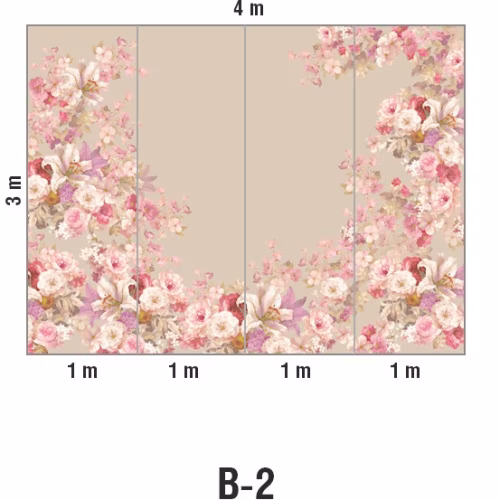 Панно Loymina Classic vol. II French bouquet V9 008 B2 3х4 м