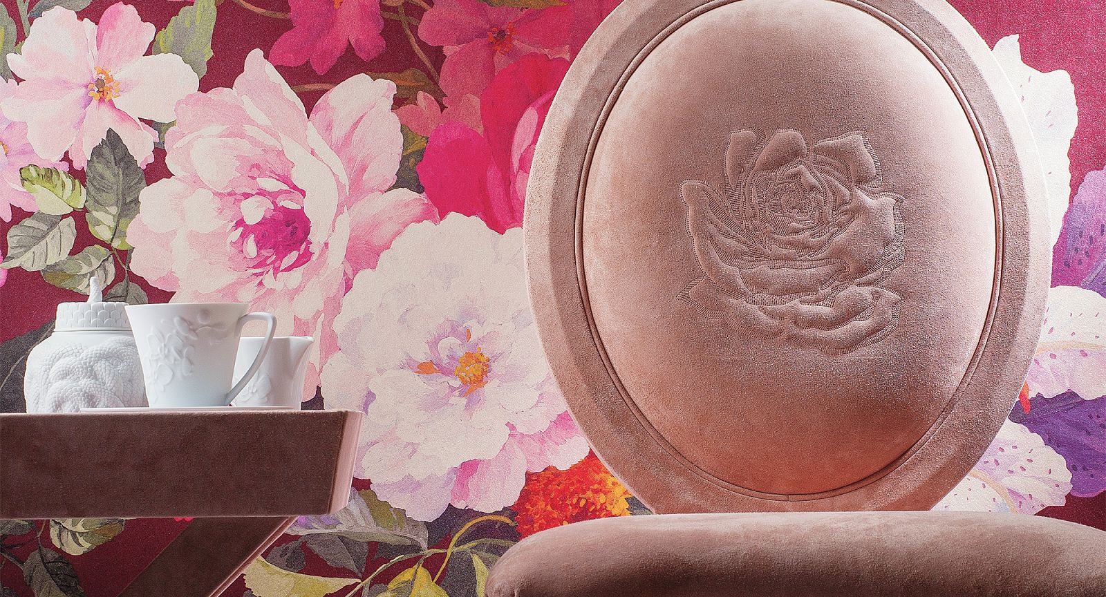 Панно Loymina Classic vol. II French bouquet V9 020 B3 3х2 м фото в интерьере