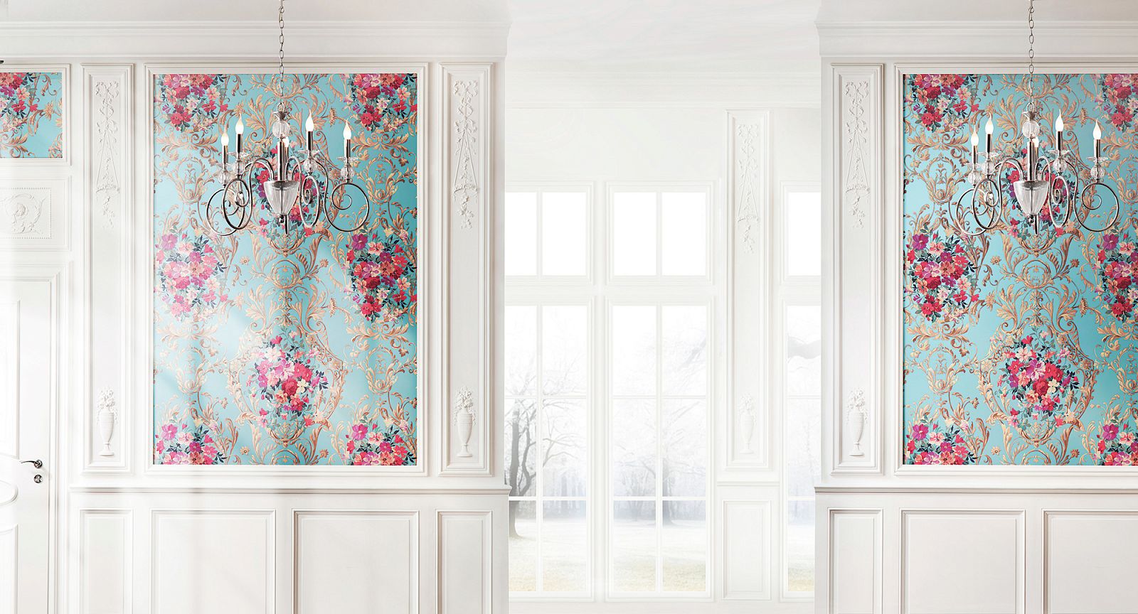 Панно Loymina Classic vol. II Medallion V10 018 C1 3х3 м фото в интерьере