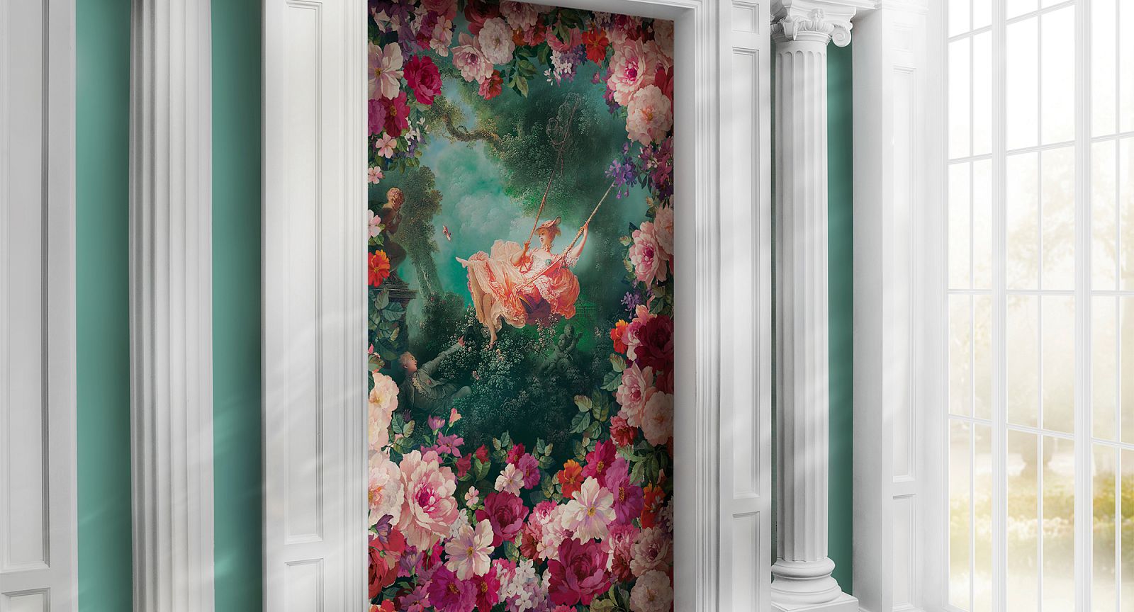 Панно Loymina Classic vol. II Fragonard V11 001 A2 3х2 м фото в интерьере