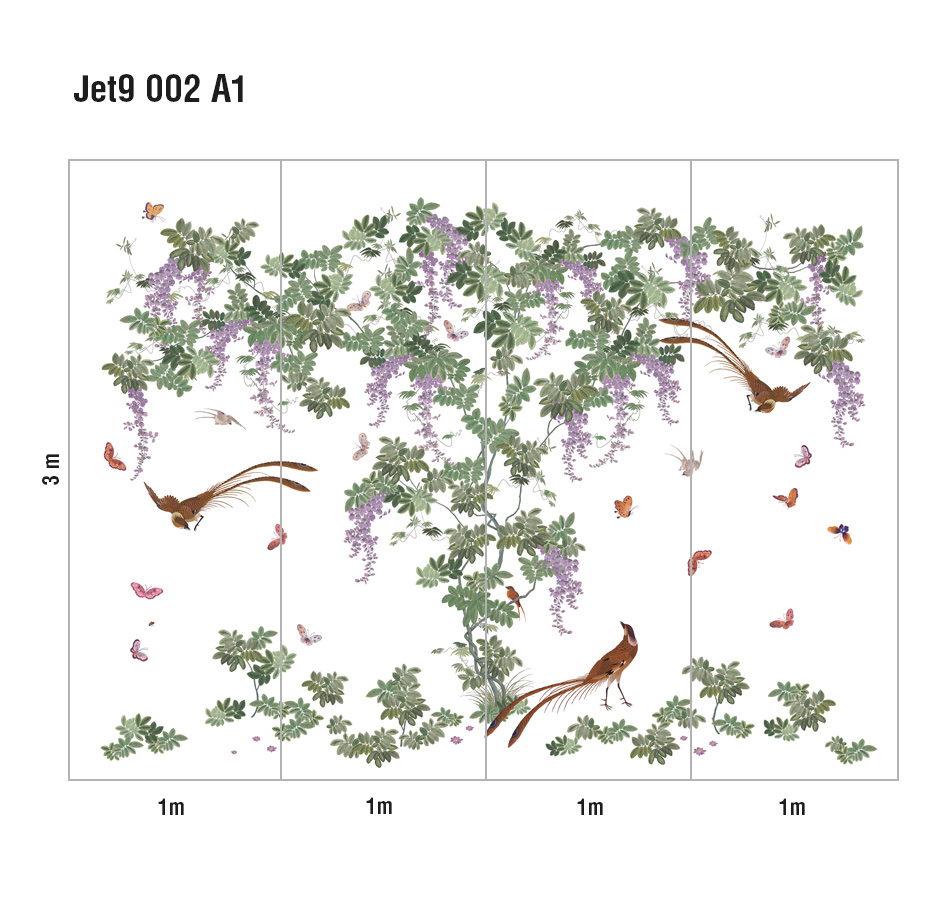 Панно Loymina Jetset Birds of Paradise Jet9 002 A1 3x4 м