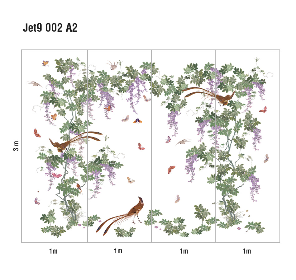 Панно Loymina Jetset Birds of Paradise Jet9 002 A2 3x4 м