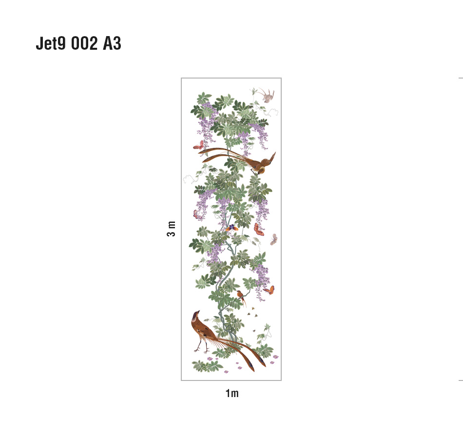 Панно Loymina Jetset Birds of Paradise Jet9 002 A3 3x1 м