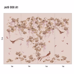 Панно Loymina Jetset Birds of Paradise Jet9 008 A1 3x4 м