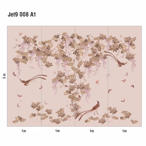 Панно Loymina Jetset Birds of Paradise Jet9 008 A1 3x4 м
