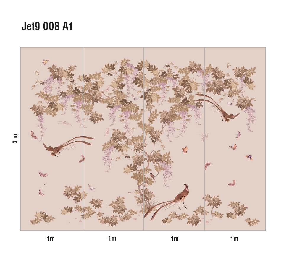 Панно Loymina Jetset Birds of Paradise Jet9 008 A1 3x4 м