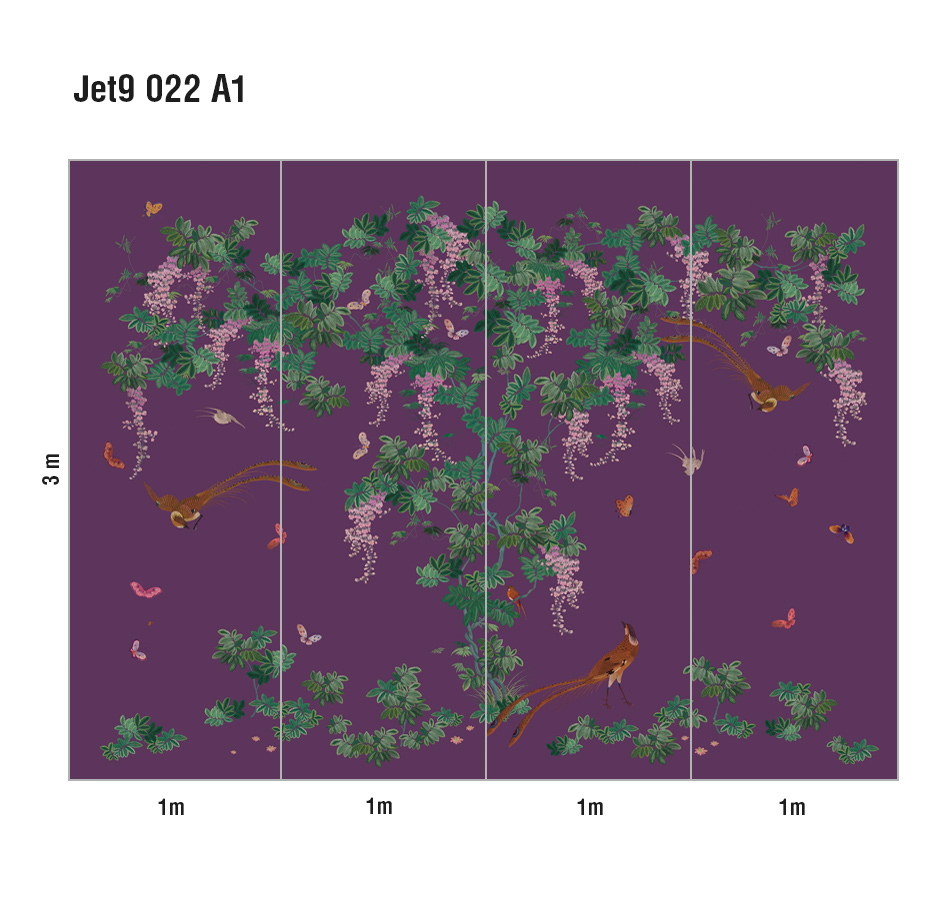 Панно Loymina Jetset Birds of Paradise Jet9 022 A1 3x4 м