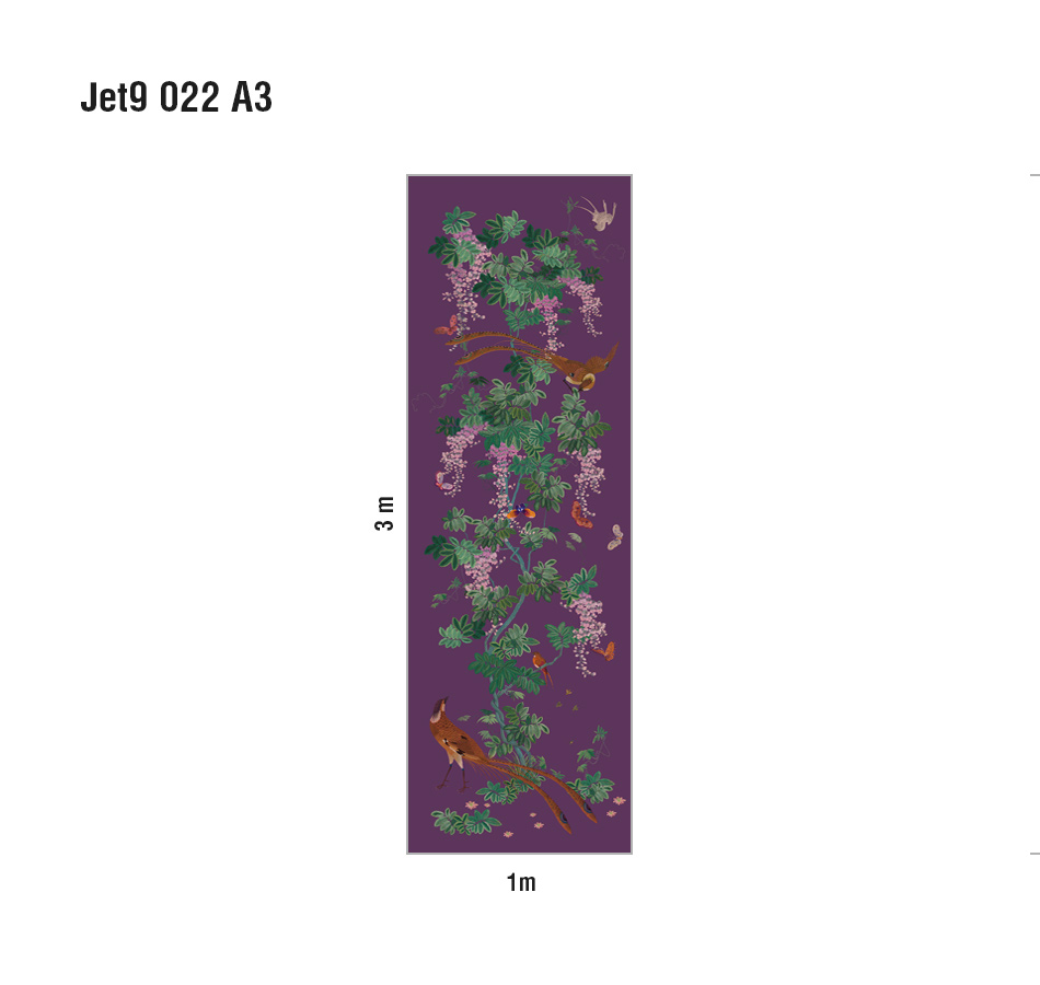 Панно Loymina Jetset Birds of Paradise Jet9 022 A3 3x1 м