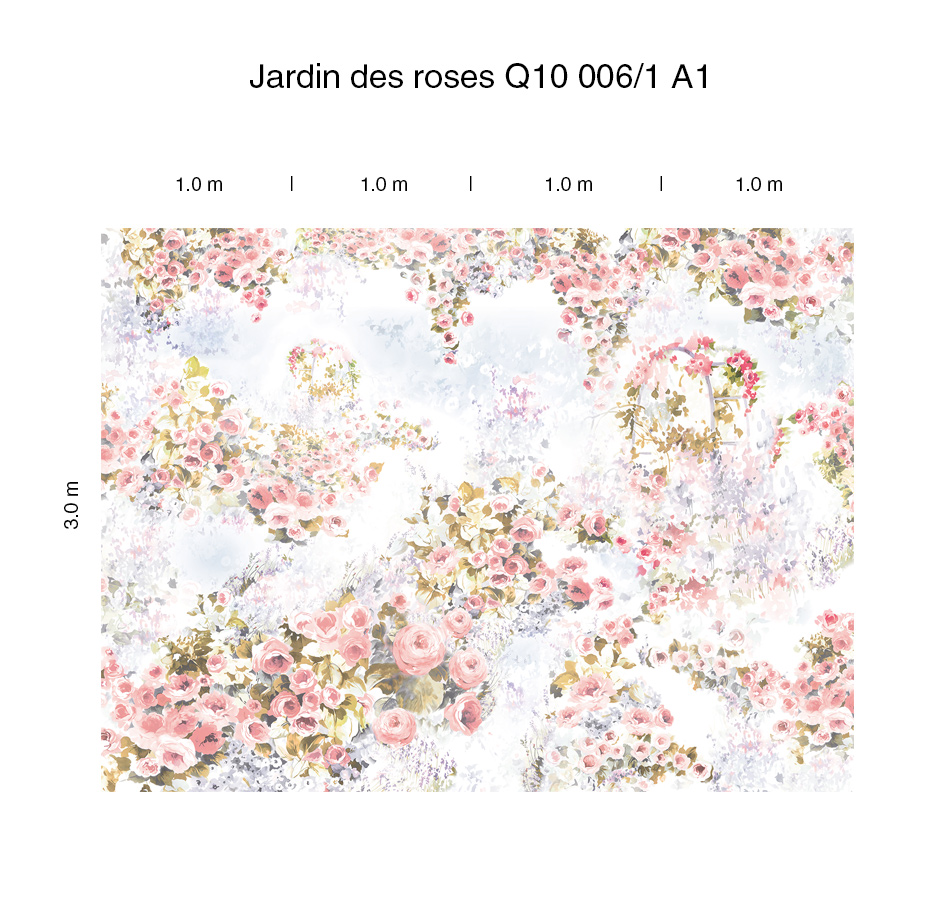 Панно Loymina Sialia Jardin des roses Q10 006/1 A1 3x4 м