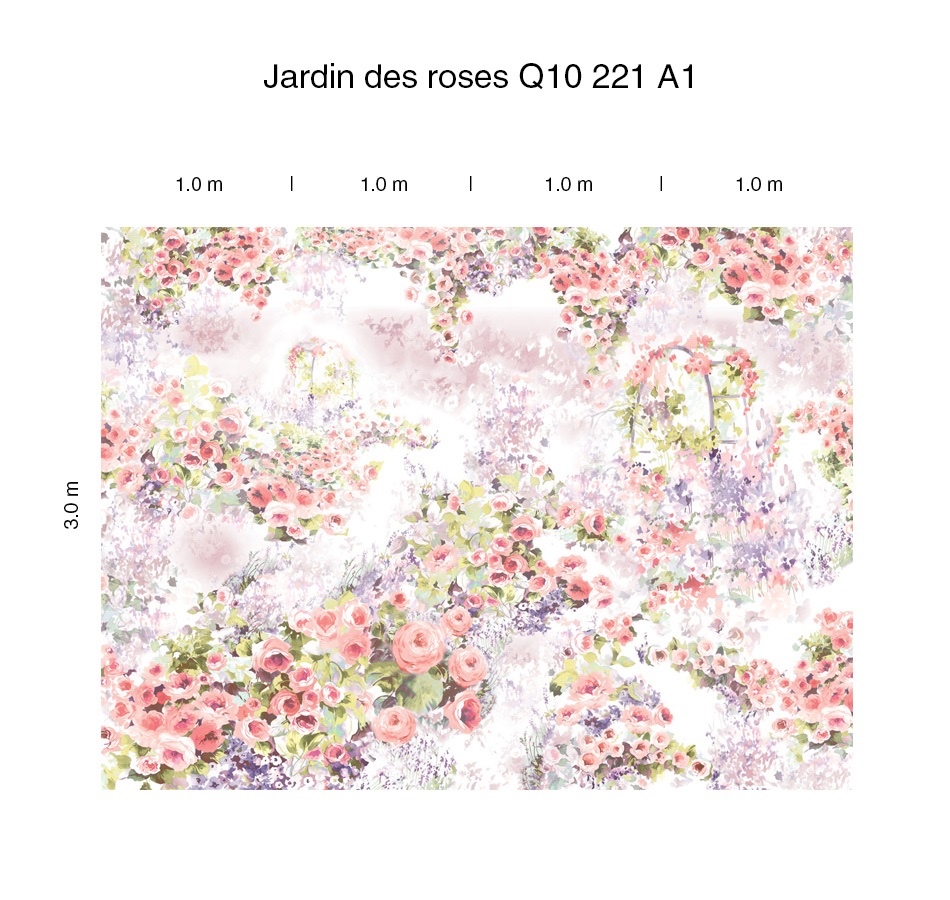 Панно Loymina Sialia Jardin des roses Q10 221 A1 3x4 м Панно Loymina Sialia Jardin des roses Q10 221 A1 3x4 м