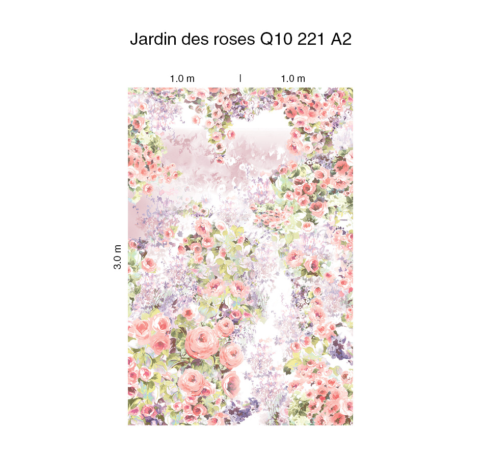 Панно Loymina Sialia Jardin des roses Q10 221 A2 3x2 м Панно Loymina Sialia Jardin des roses Q10 221 A2 3x2 м