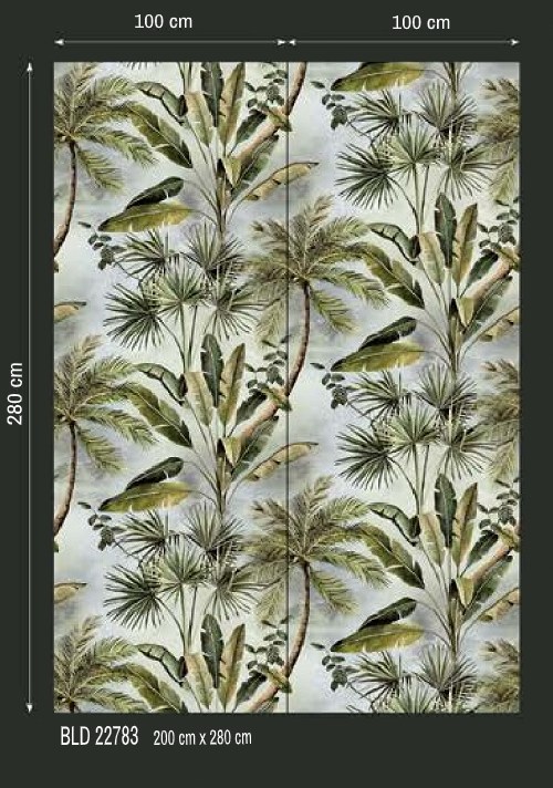 Панно Decoprint Blooming Secret Garden Light Green BLD22783 2х2.8 м