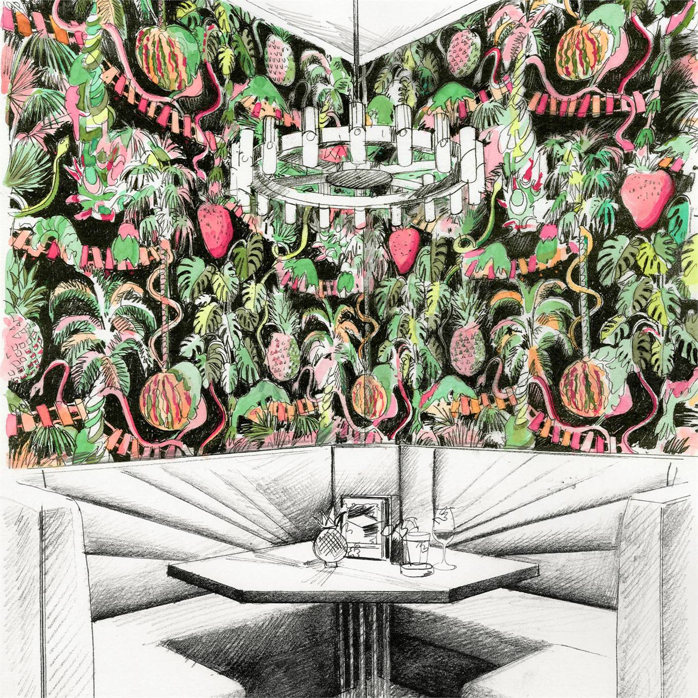 Обои Zoffany Palladio vol. I Precarious Pangolins 312981 фото в интерьере