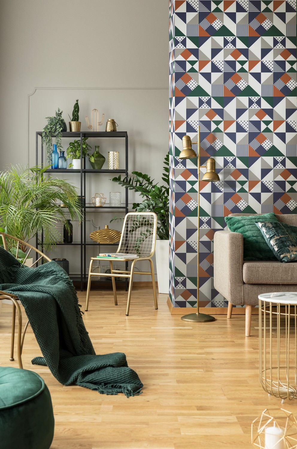 Обои Architector Mondrian Abstract geometric KTM1250 фото в интерьере