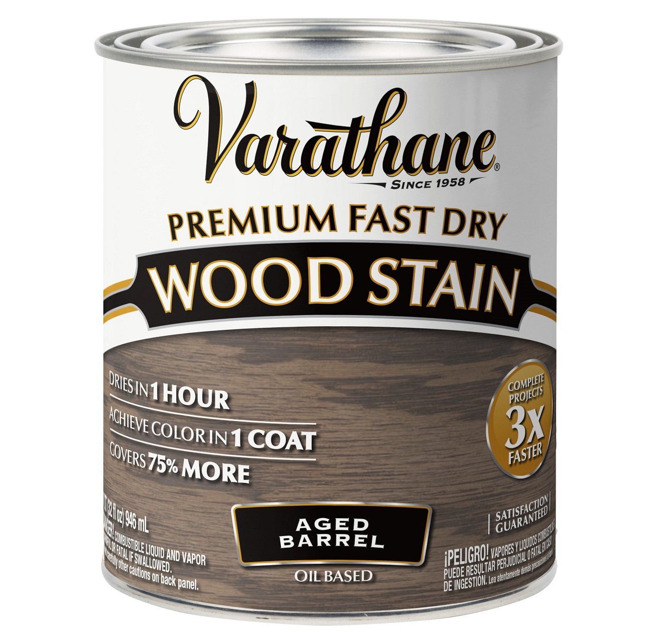 Цветное масло для дерева Varathane Fast Dry 357179 Старая бочка Aged Barrel 0,946 л