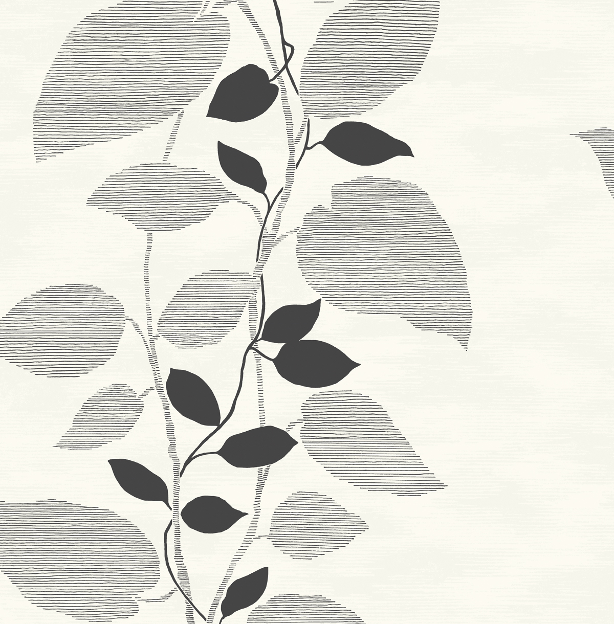 Обои Architector Black & white Leaves 1303200